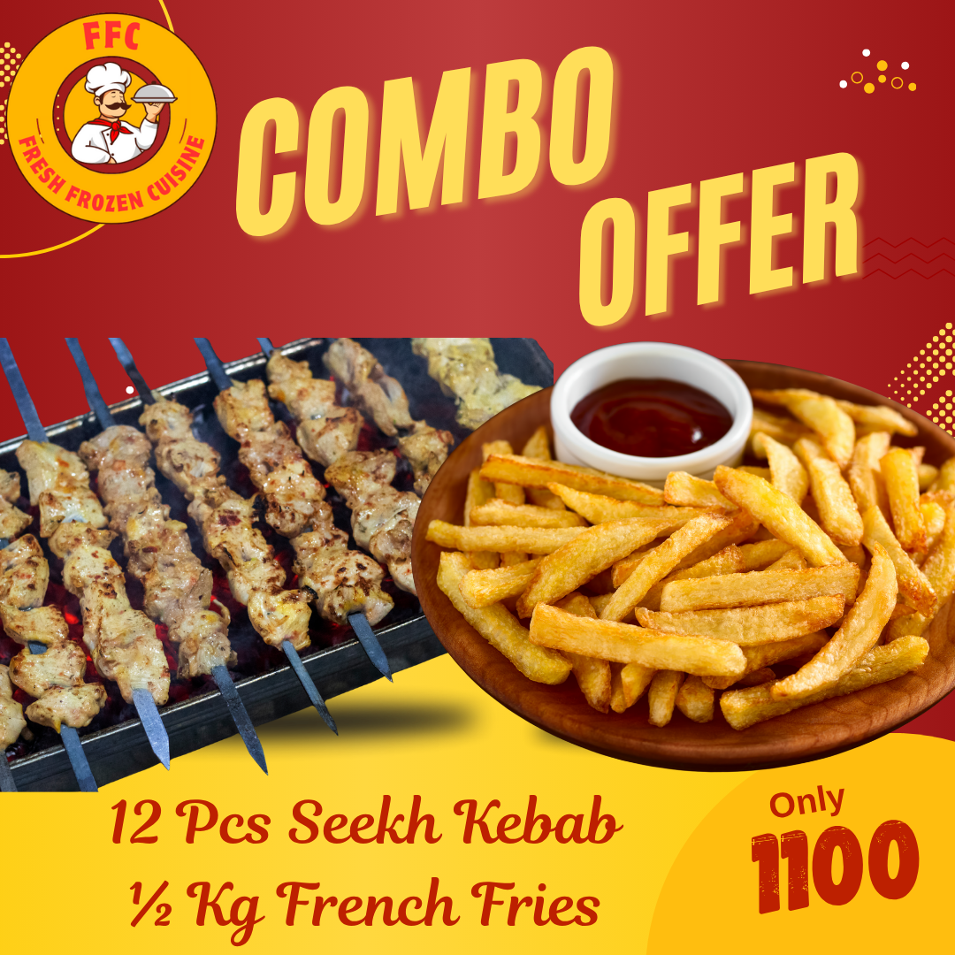 FFC Deal 7- 12 Pcs Seekh Kebab  & ½ Kg French Fries