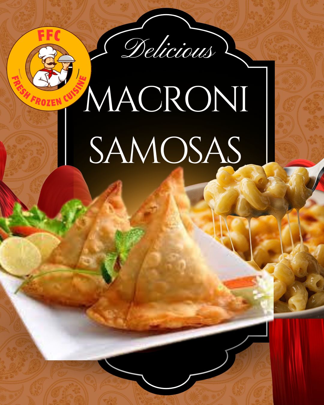 🥟 12 / 24 -Pieces Macroni Samosas (Frozen Pack)