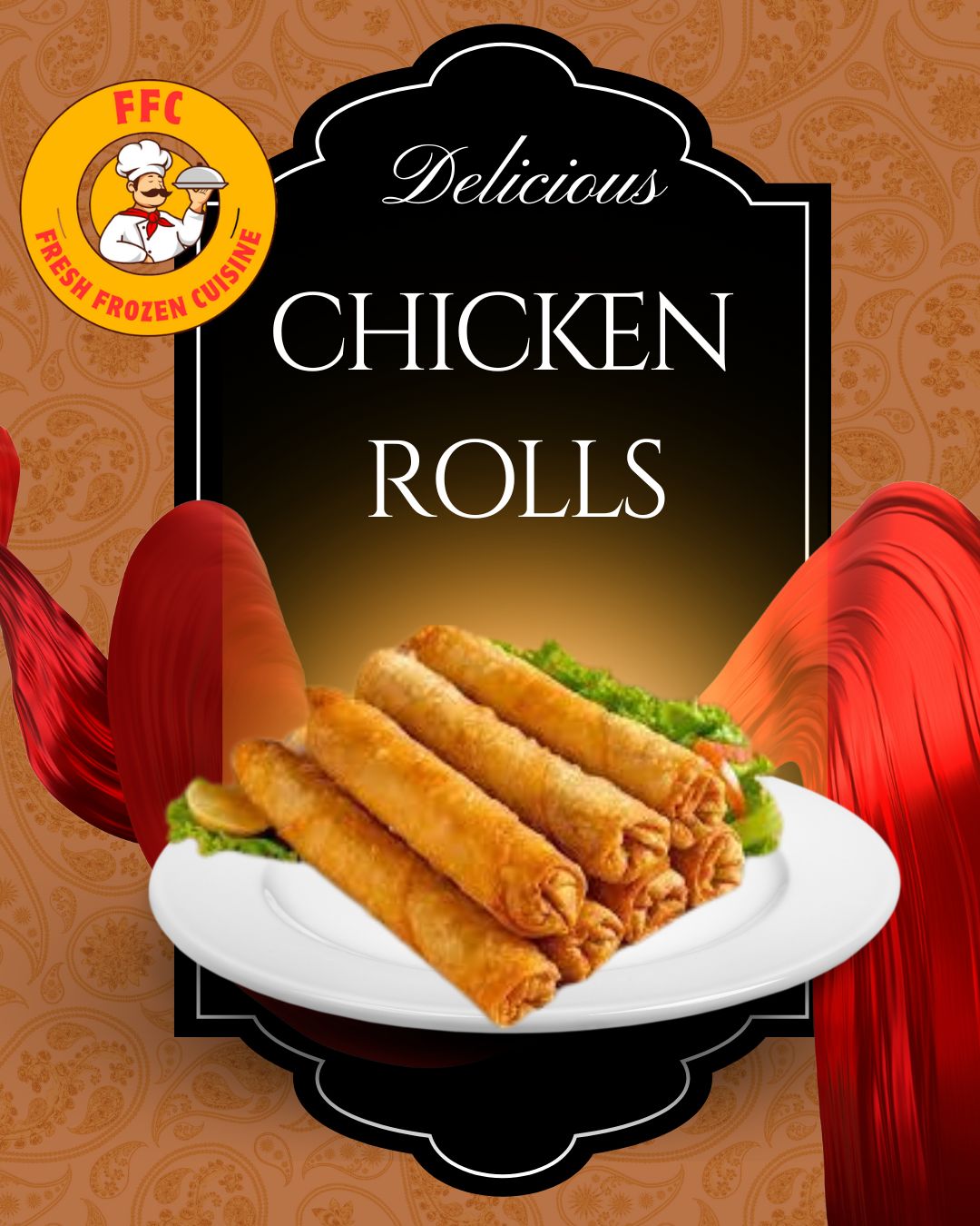 🌯 24-Piece Chicken Rolls (Frozen Pack)