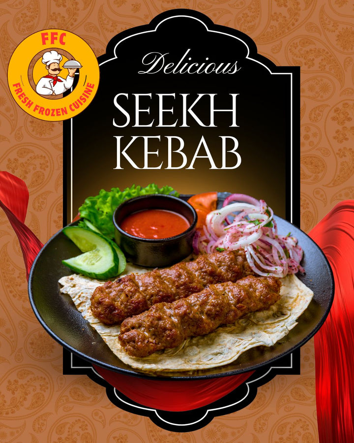 🍢 12-Piece Seekh Kebab (Frozen Pack)